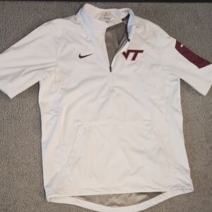 Nike Virginia Tech White and Maroon Half-Zip Pullover Windbreaker
